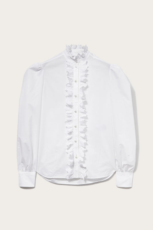 Ruffled Cotton Shirt