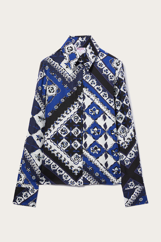 Festa-Print Silk-Twill Shirt View 1 - Pucci