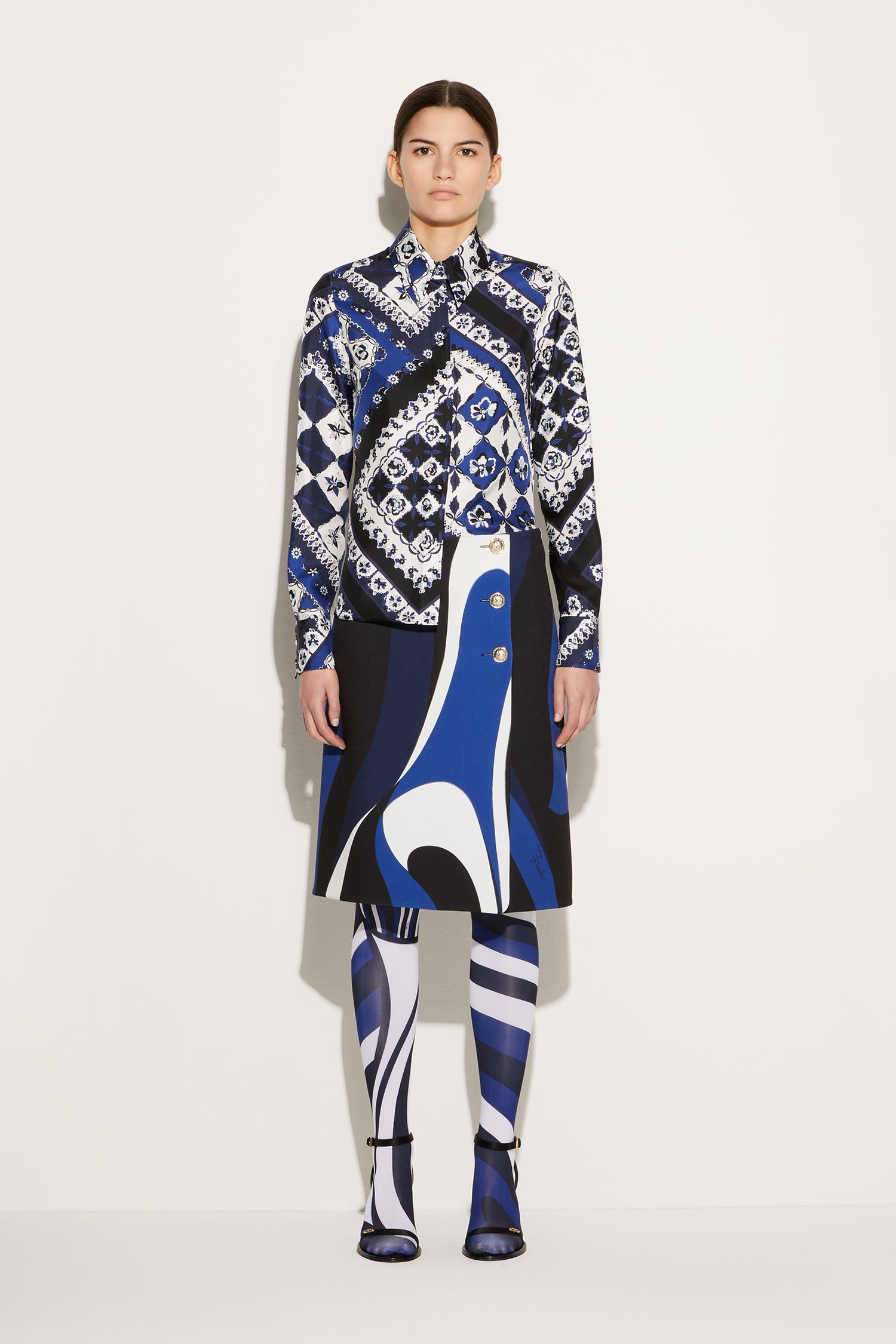 Festa-Print Silk-Twill Shirt View 2 - Pucci