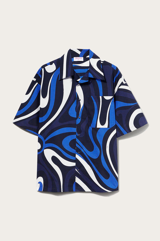 Marmo-Print Cotton Shirt View 1 - Pucci