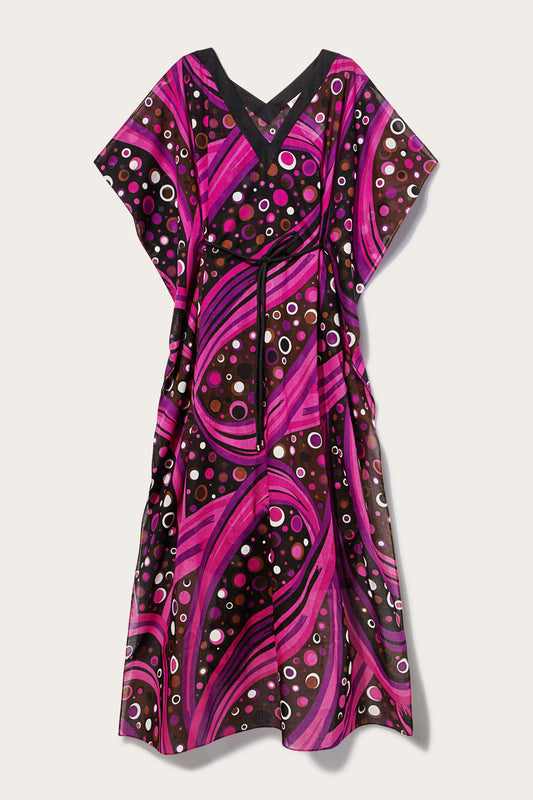 Fontane-Print Belted Cotton Kaftan