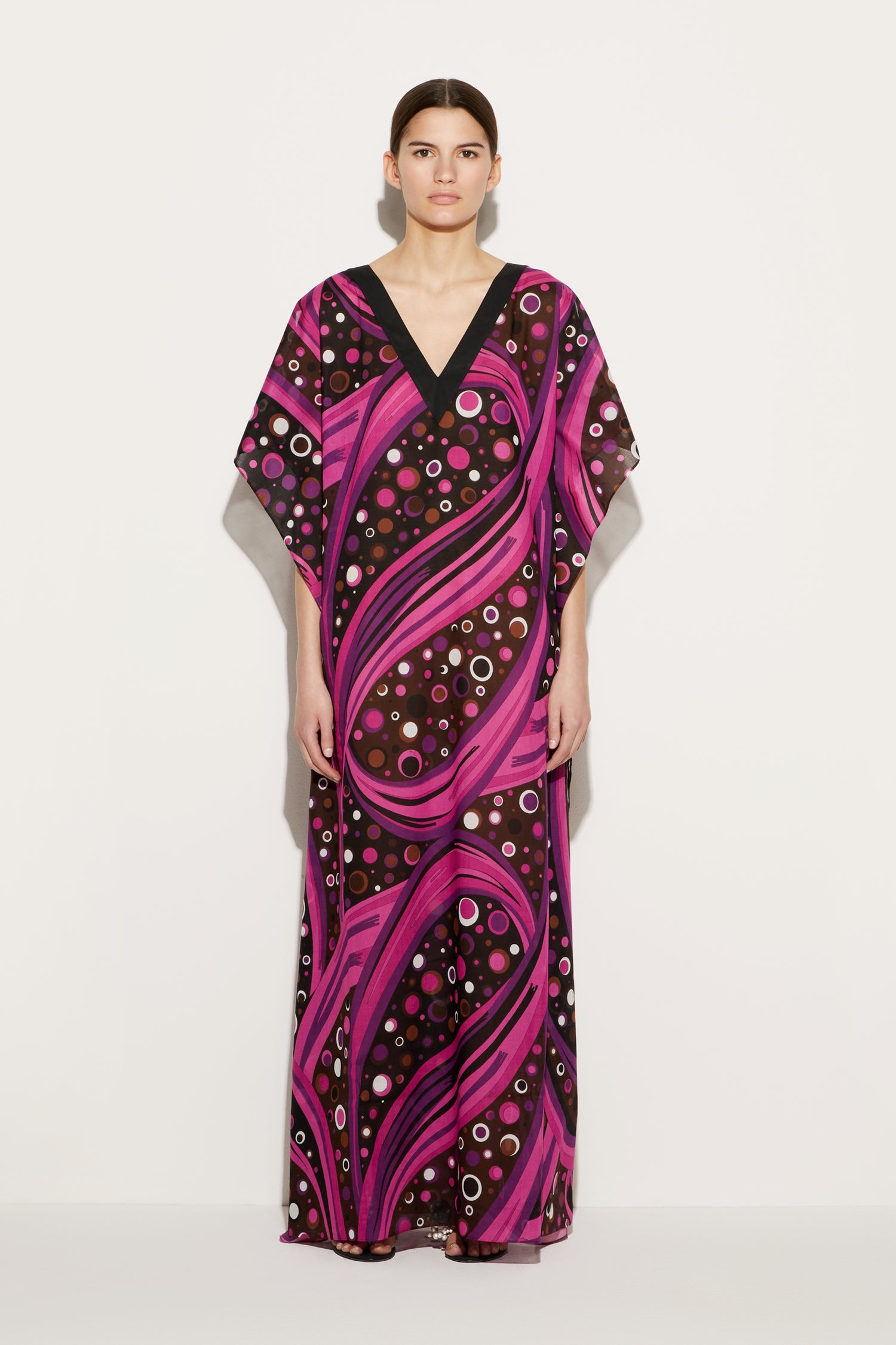 Fontane-Print Belted Cotton Kaftan View 2 - Pucci