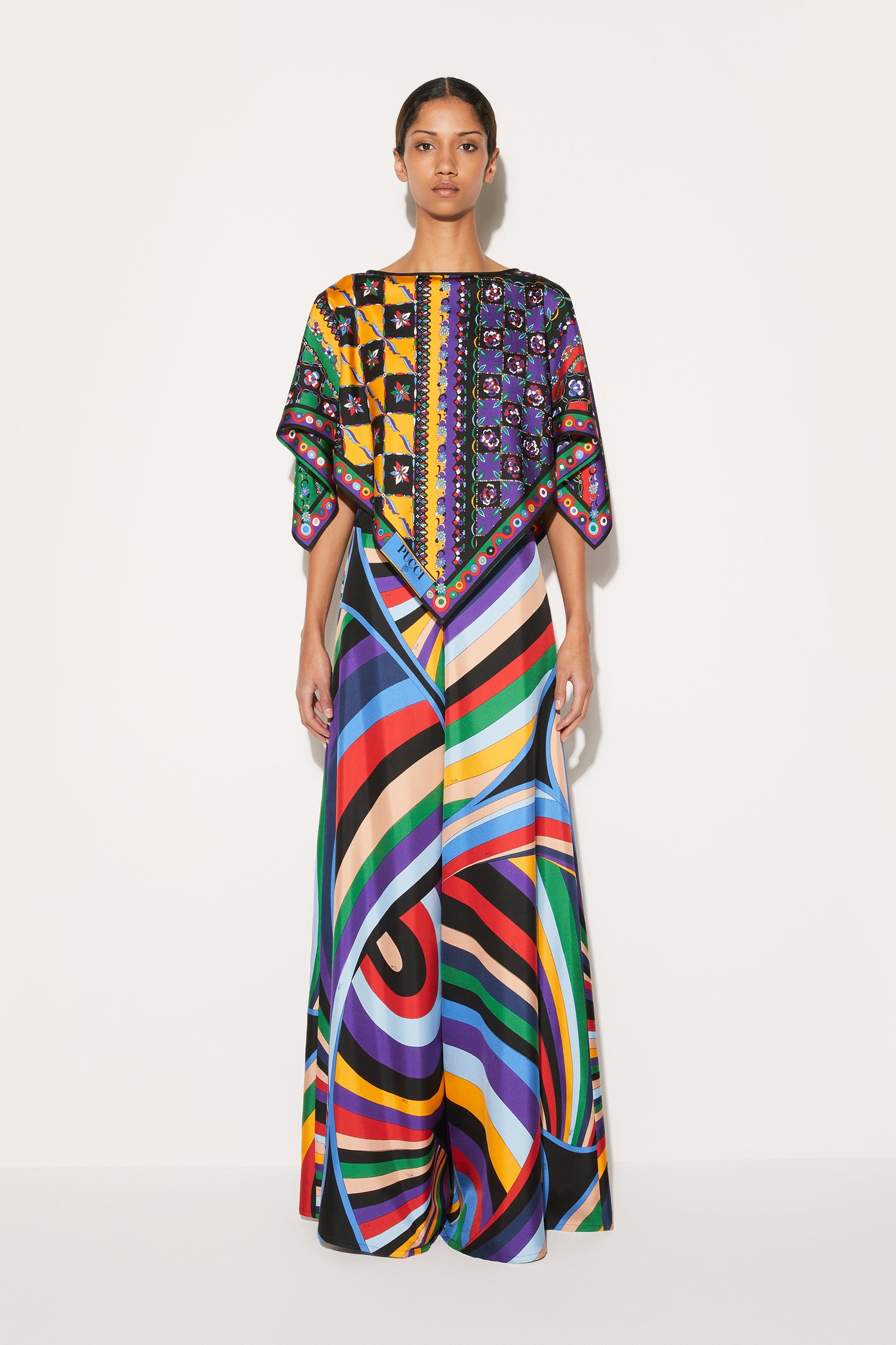 Festa And Onde-Print Kaftan Top