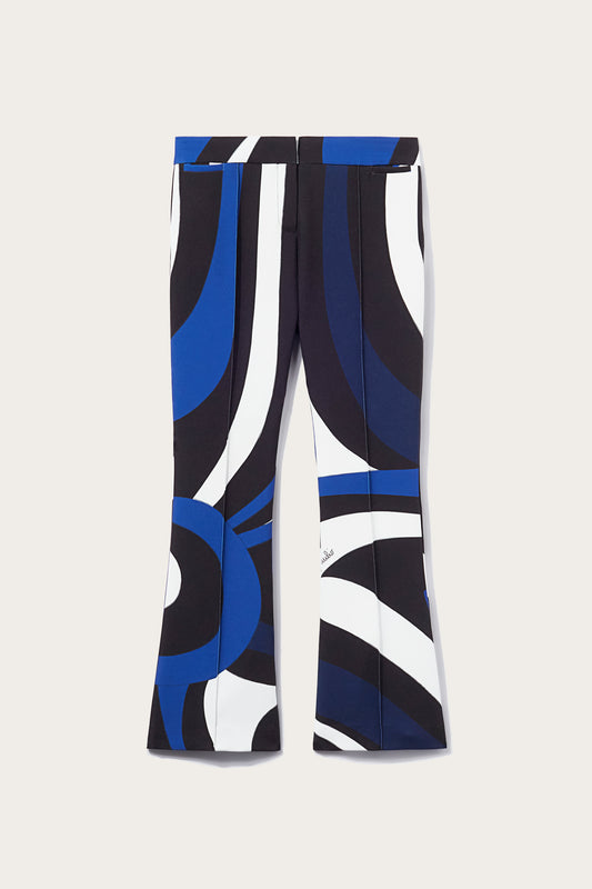 Marmo-Print Flared Trousers View 1 - Pucci