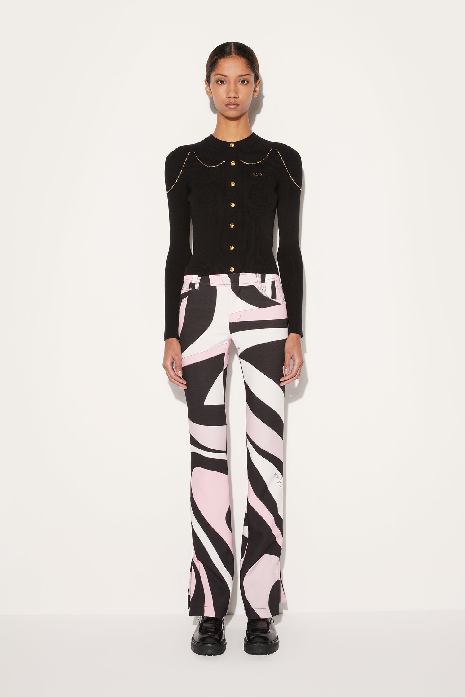 Marmo-Print Trousers