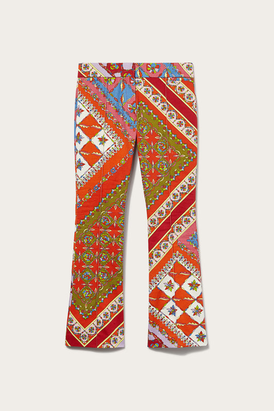 Festa-Print Flared Trousers