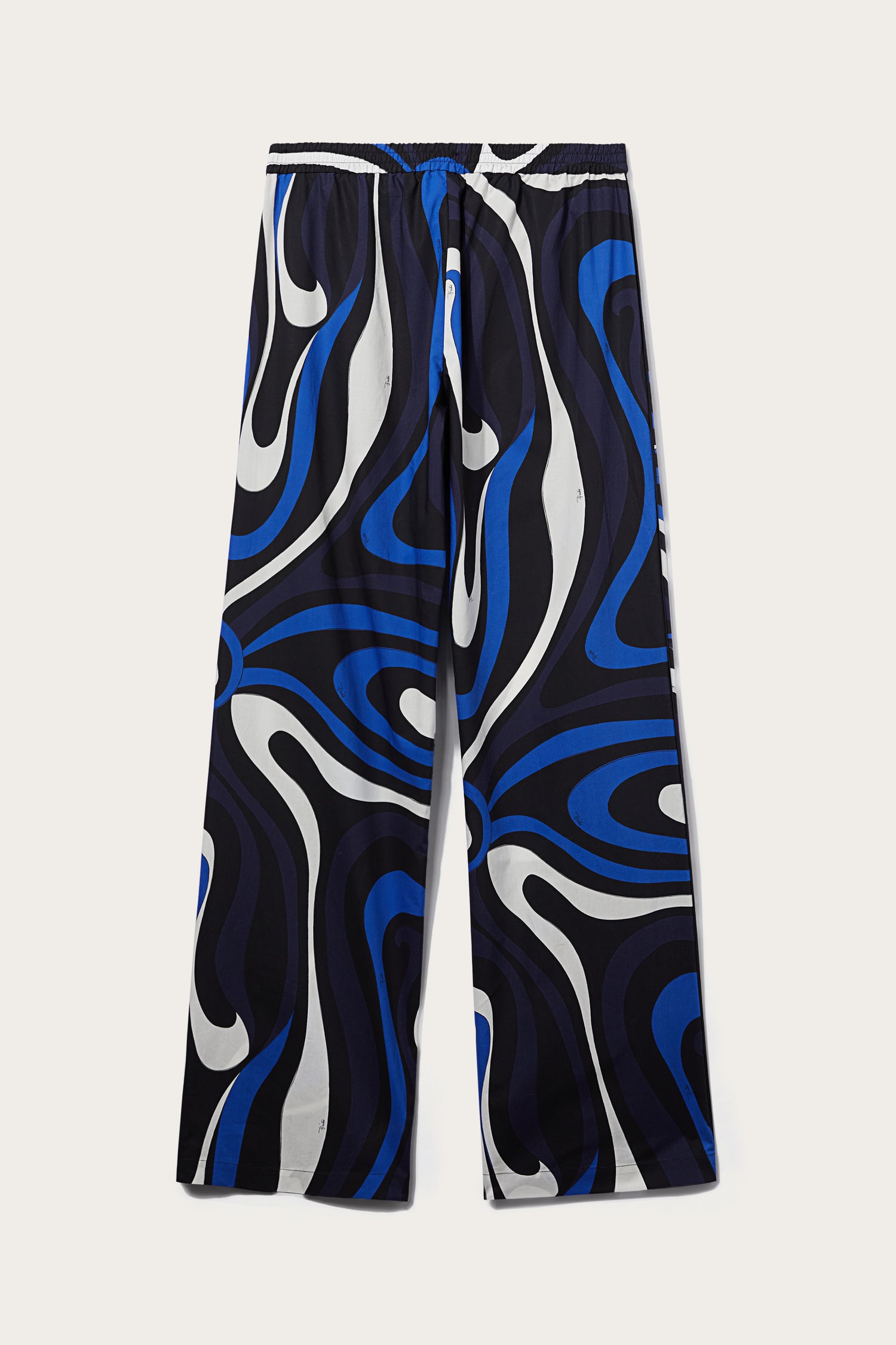 Marmo-Print Cotton Trousers