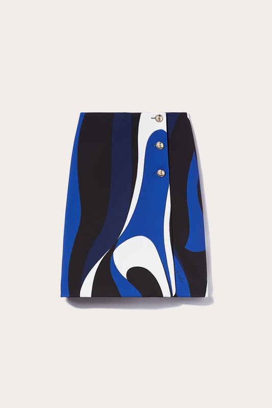 Marmo-Print Wrap Skirt View 1 - Pucci