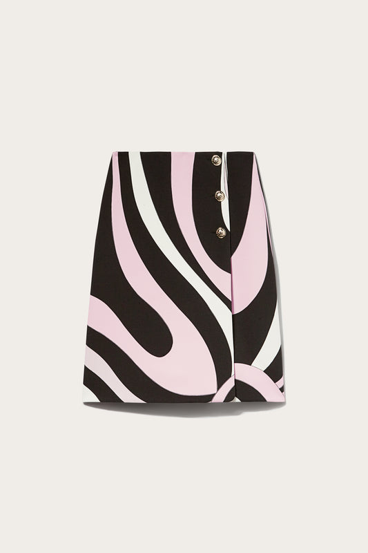 Marmo-Print Wrap Skirt View 1 - Pucci