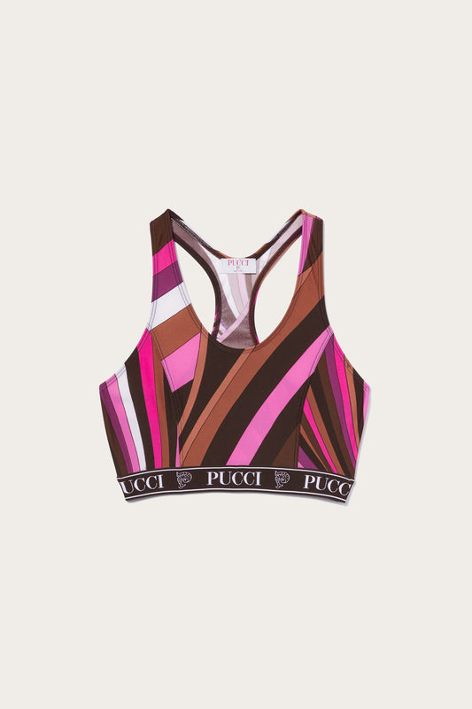 Iride-Print Crop Top