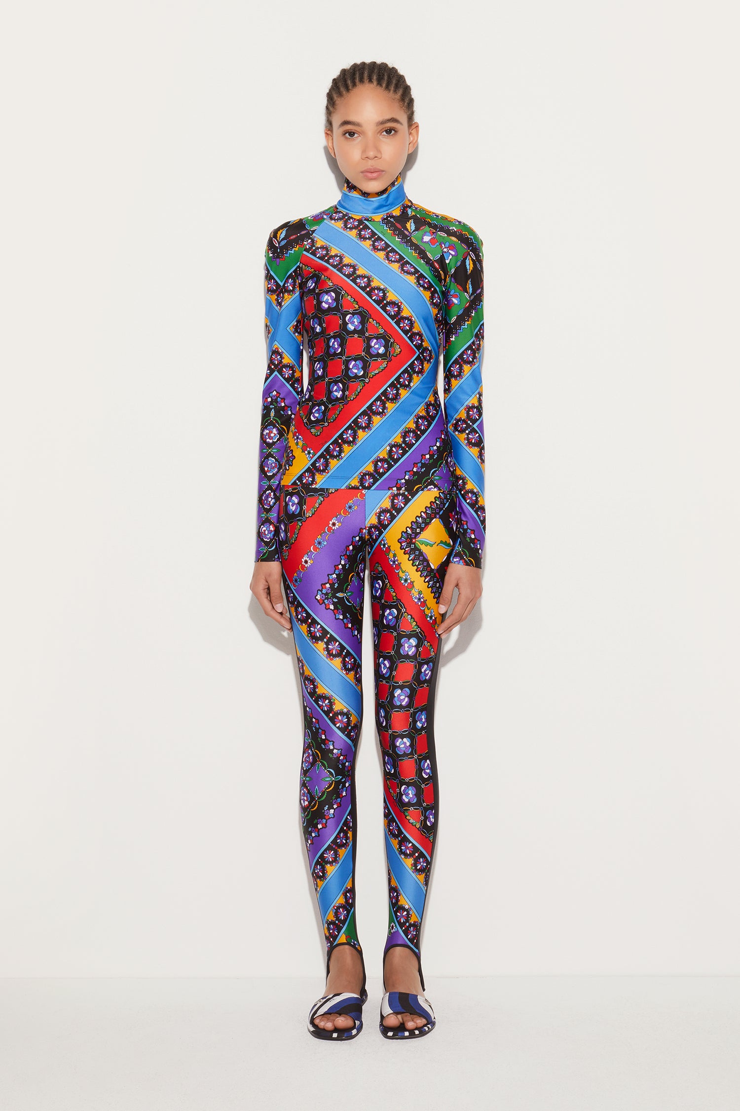 Festa-Print Stirrup Leggings