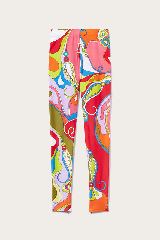 Leggings con stampa Orchidee