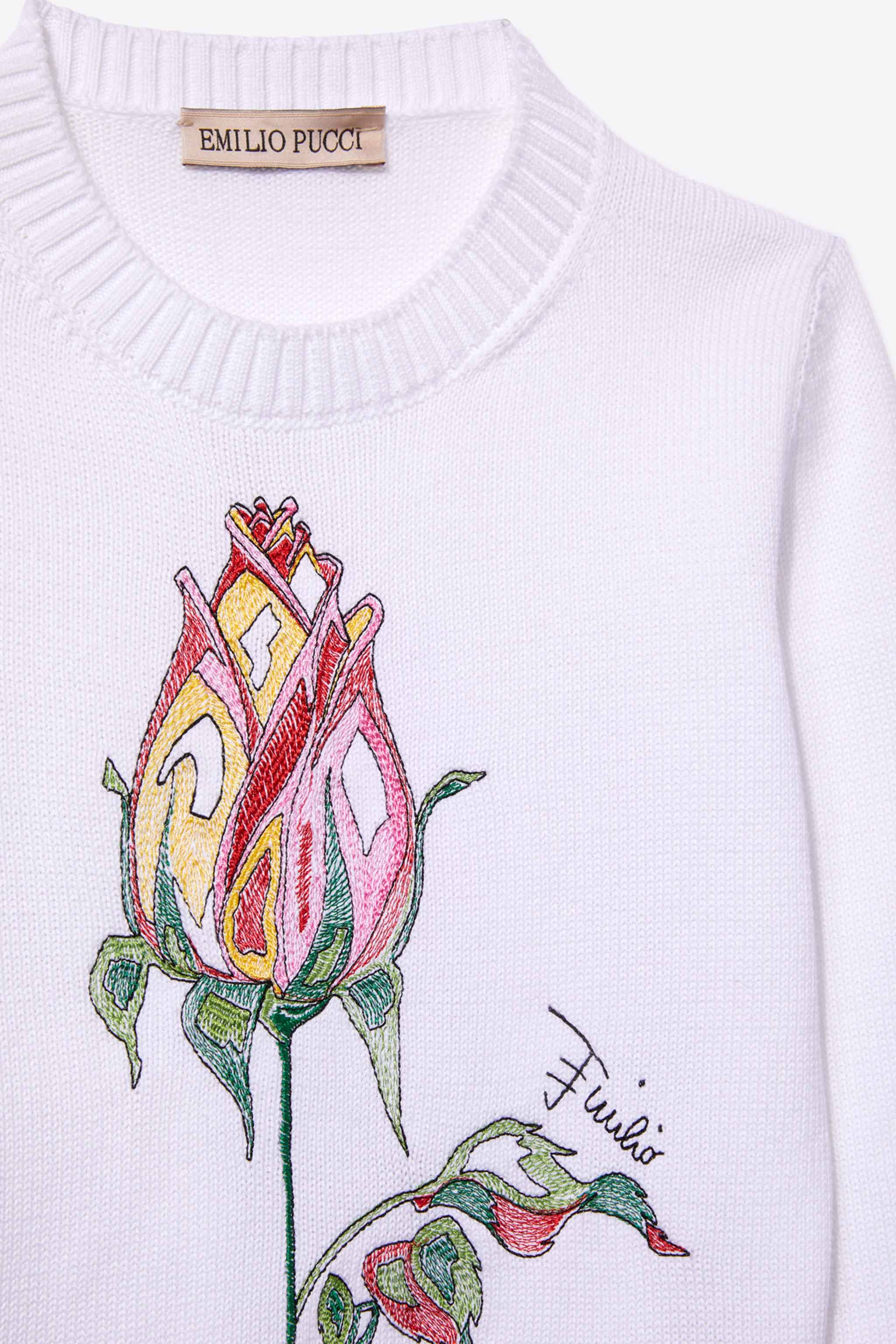 PUCCI logo-embroidered ribbed-knit jumper - Pink