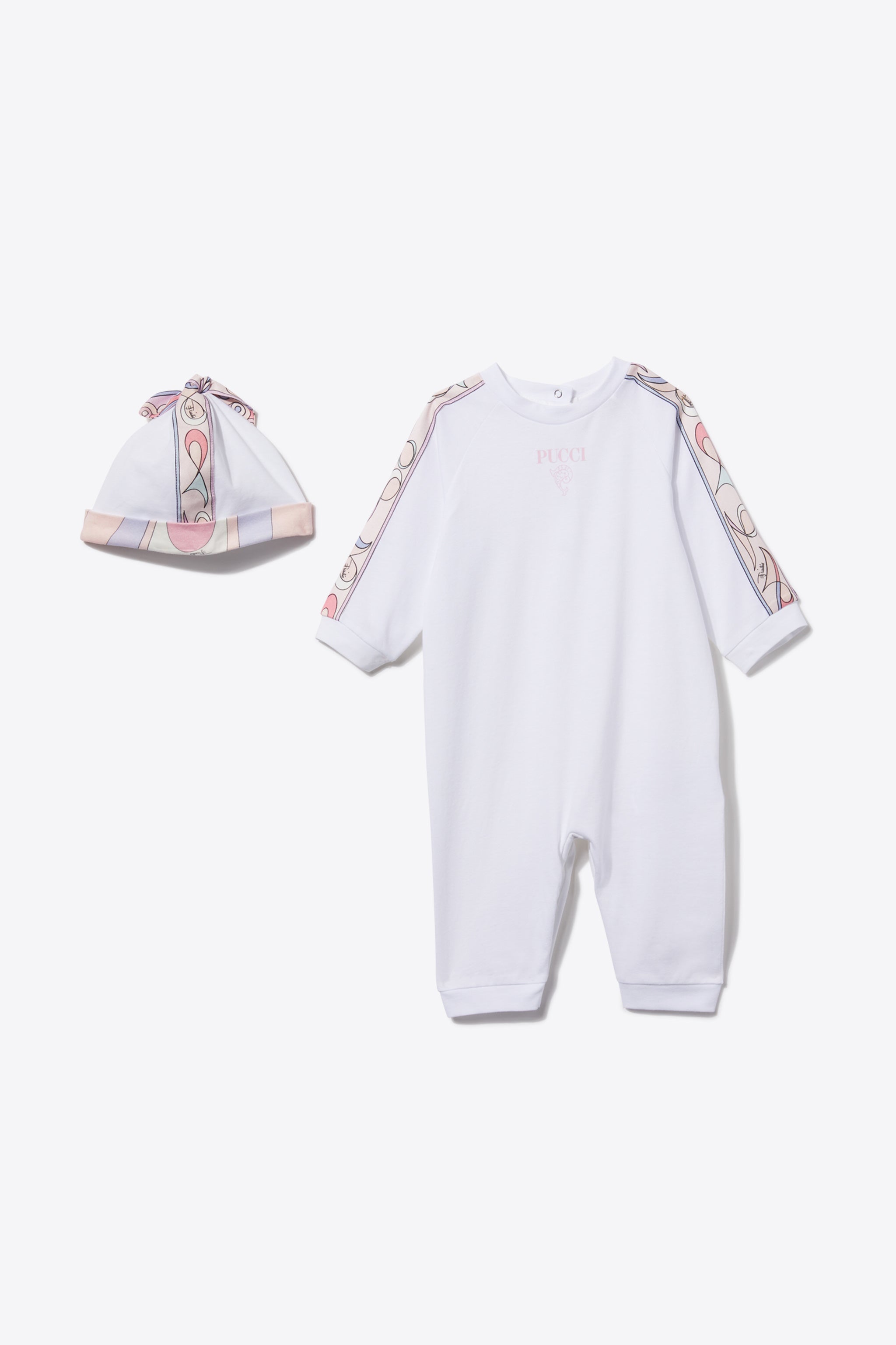 Pucci Pesci-Print Cotton Babygrow Set