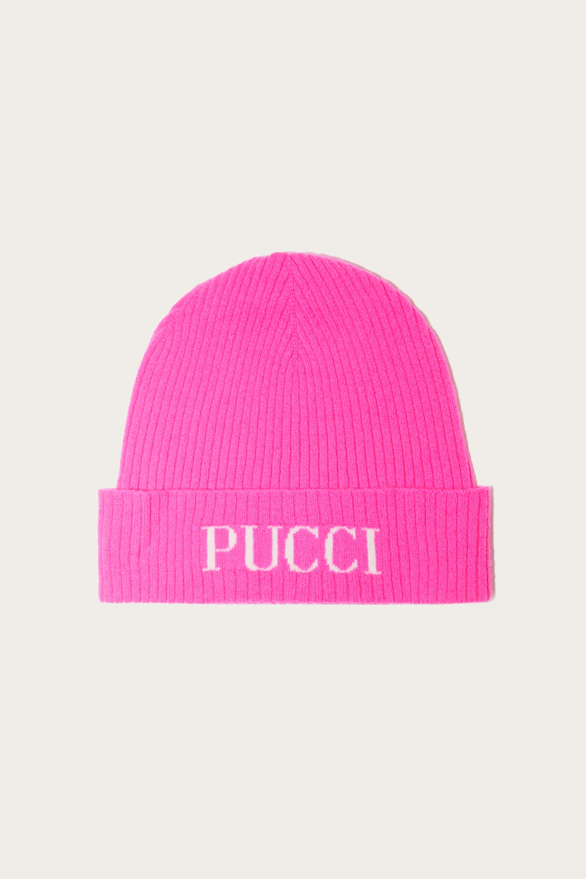 Pucci Logo-Intarsia Beanie Hat