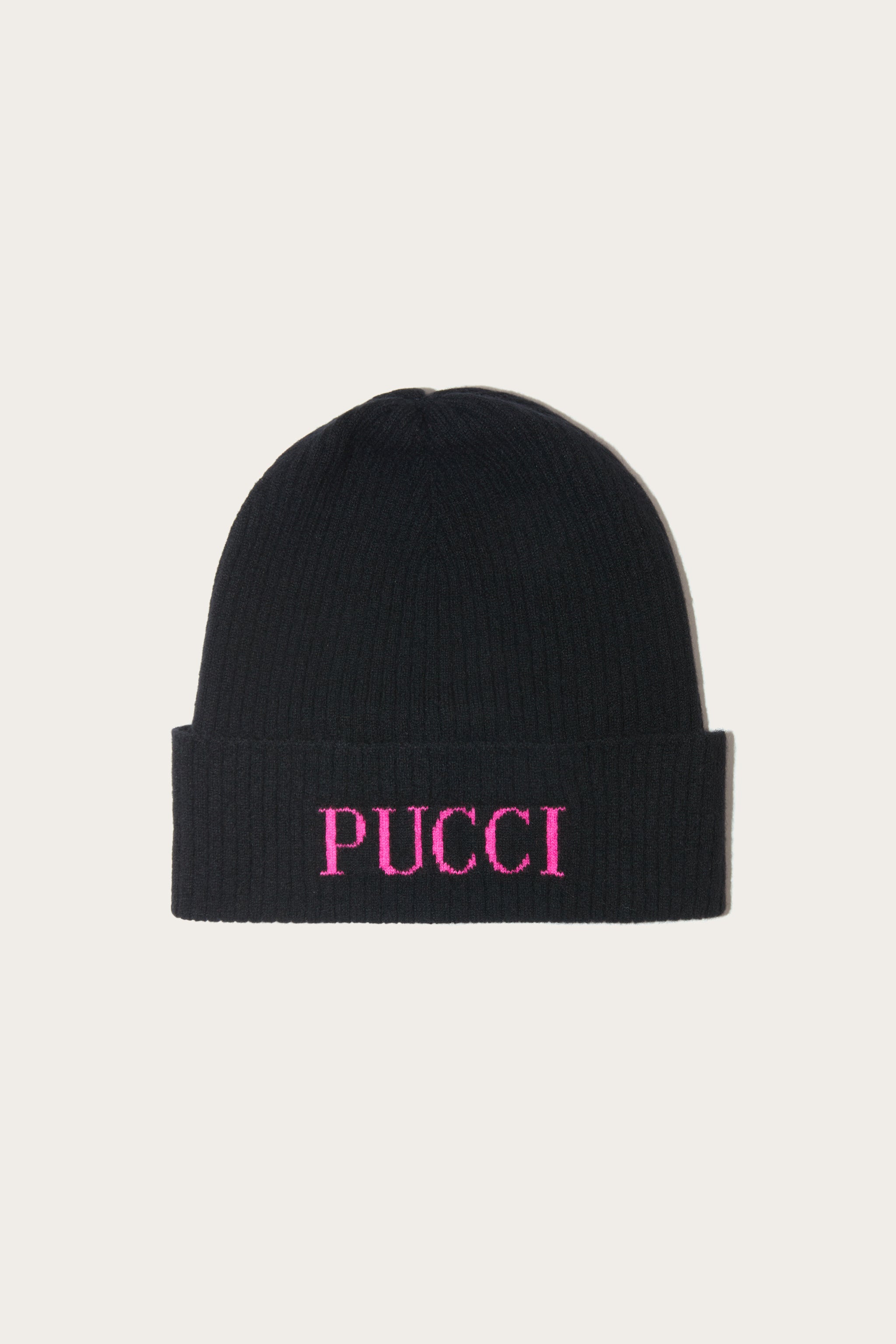 Pucci Logo-Intarsia Beanie Hat