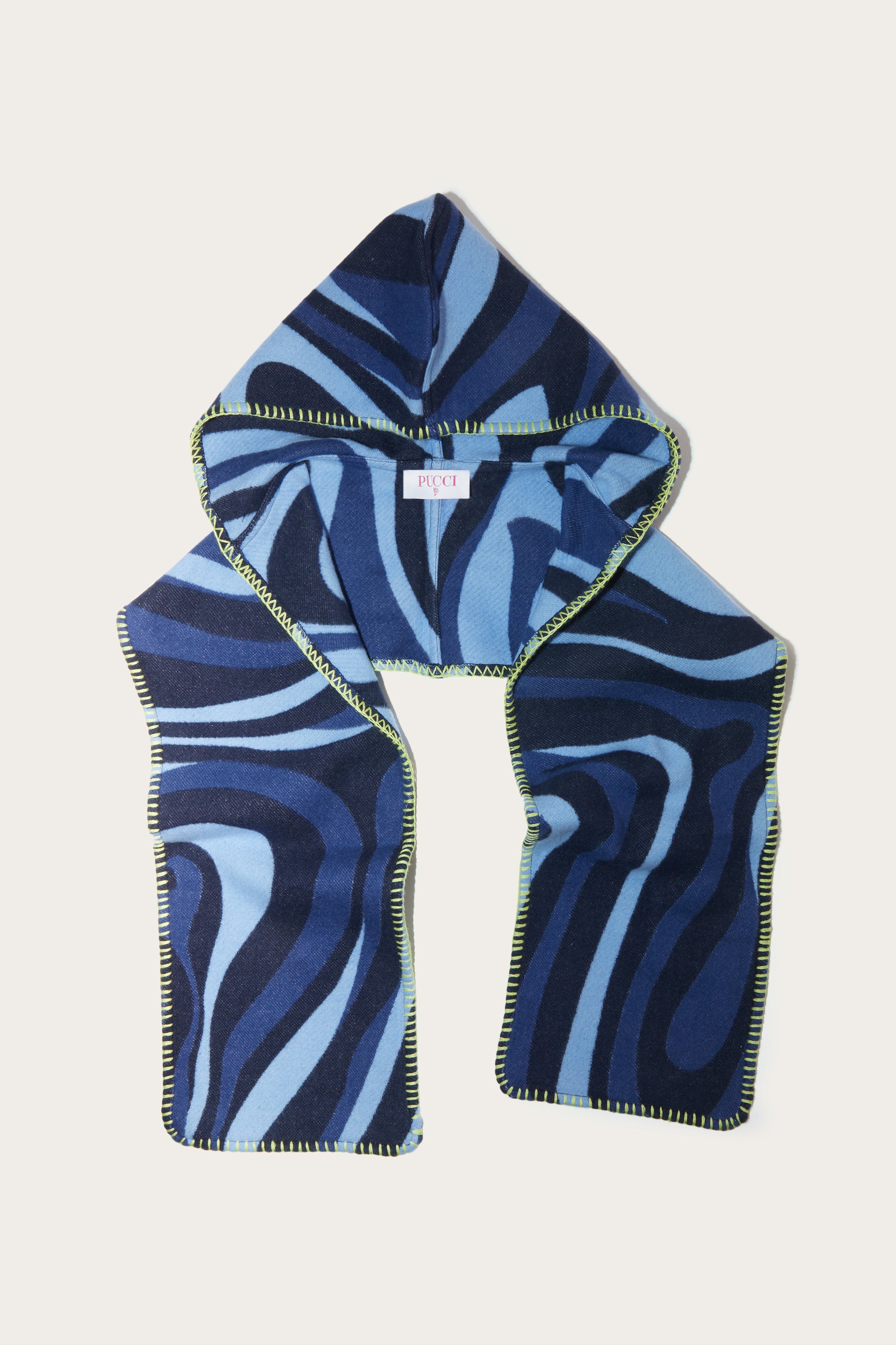 Pucci Marmo-Print Hooded Scarf