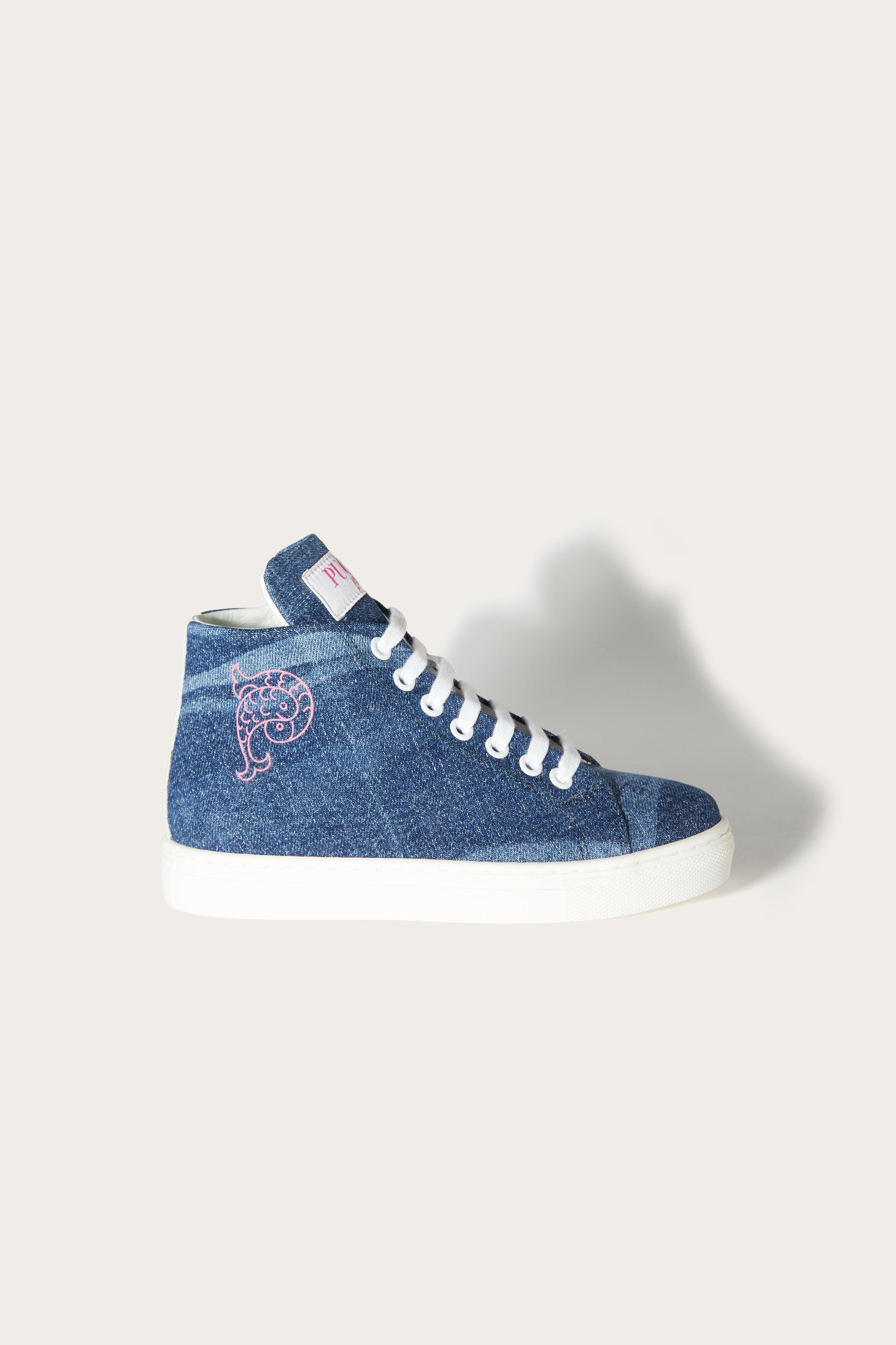 Pucci Marmo-Print Denim Sneakers