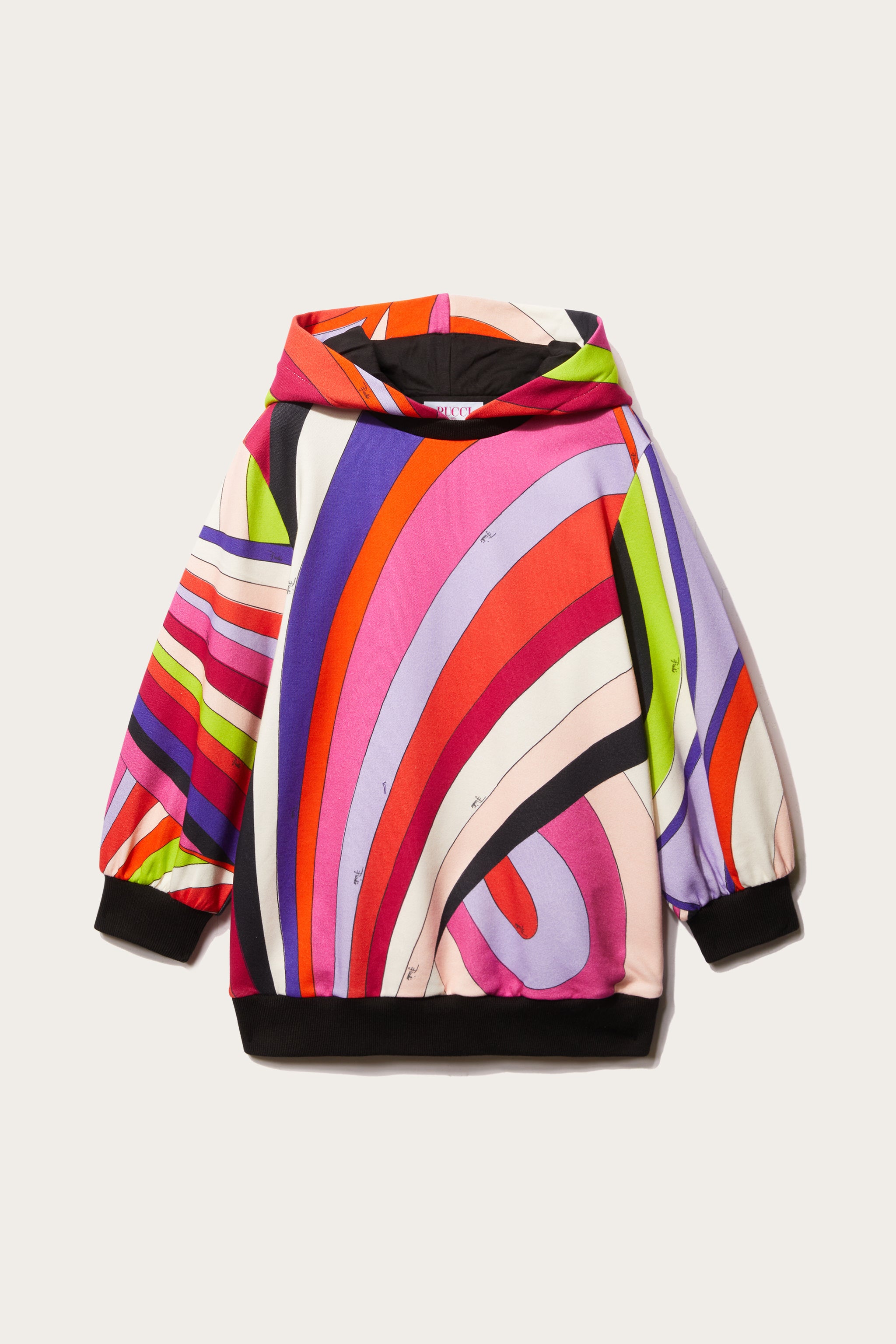 Pucci Iride-Print Cotton Hoodie Dress