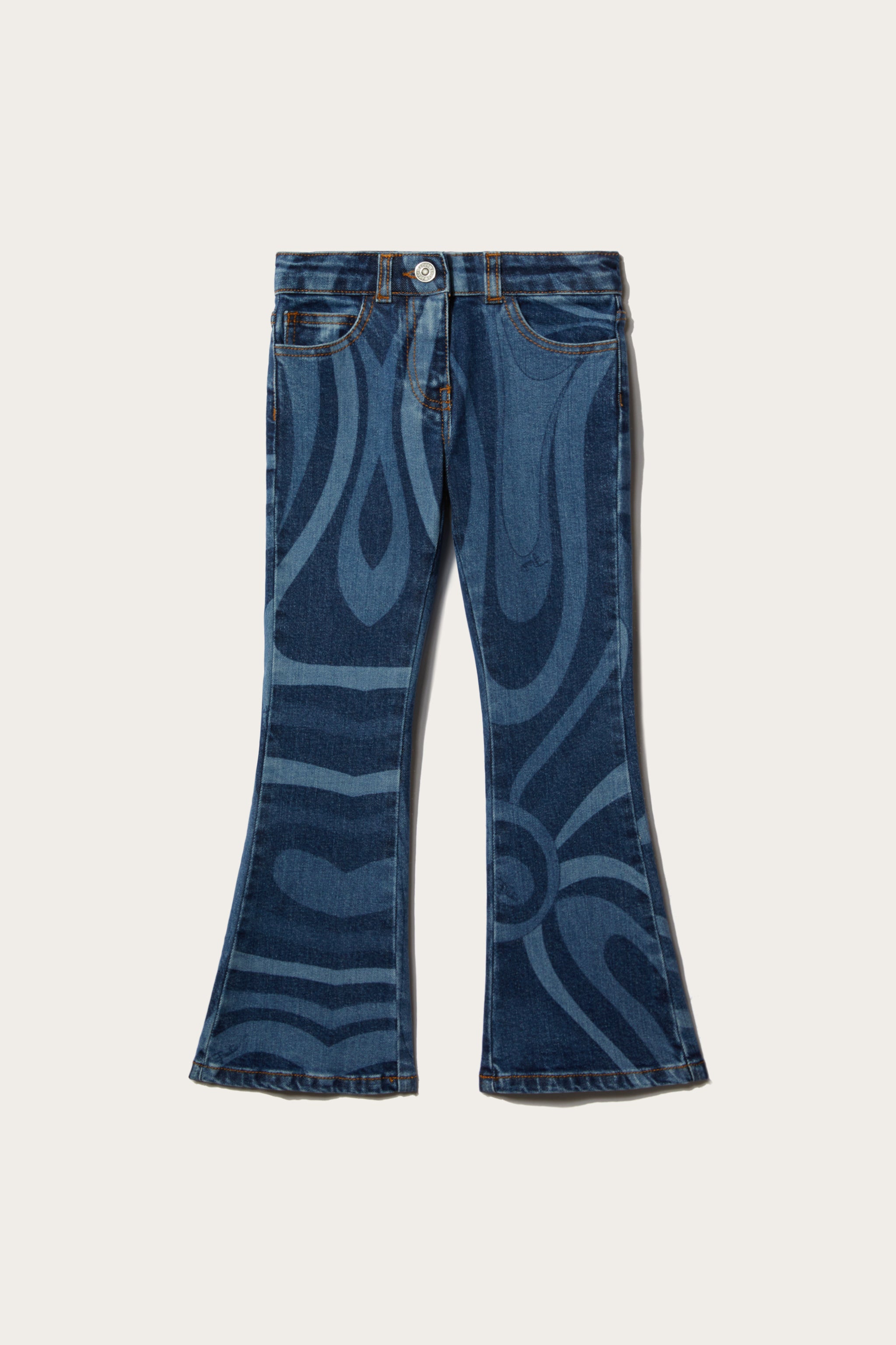 Pucci Marmo-Print Flared Jeans