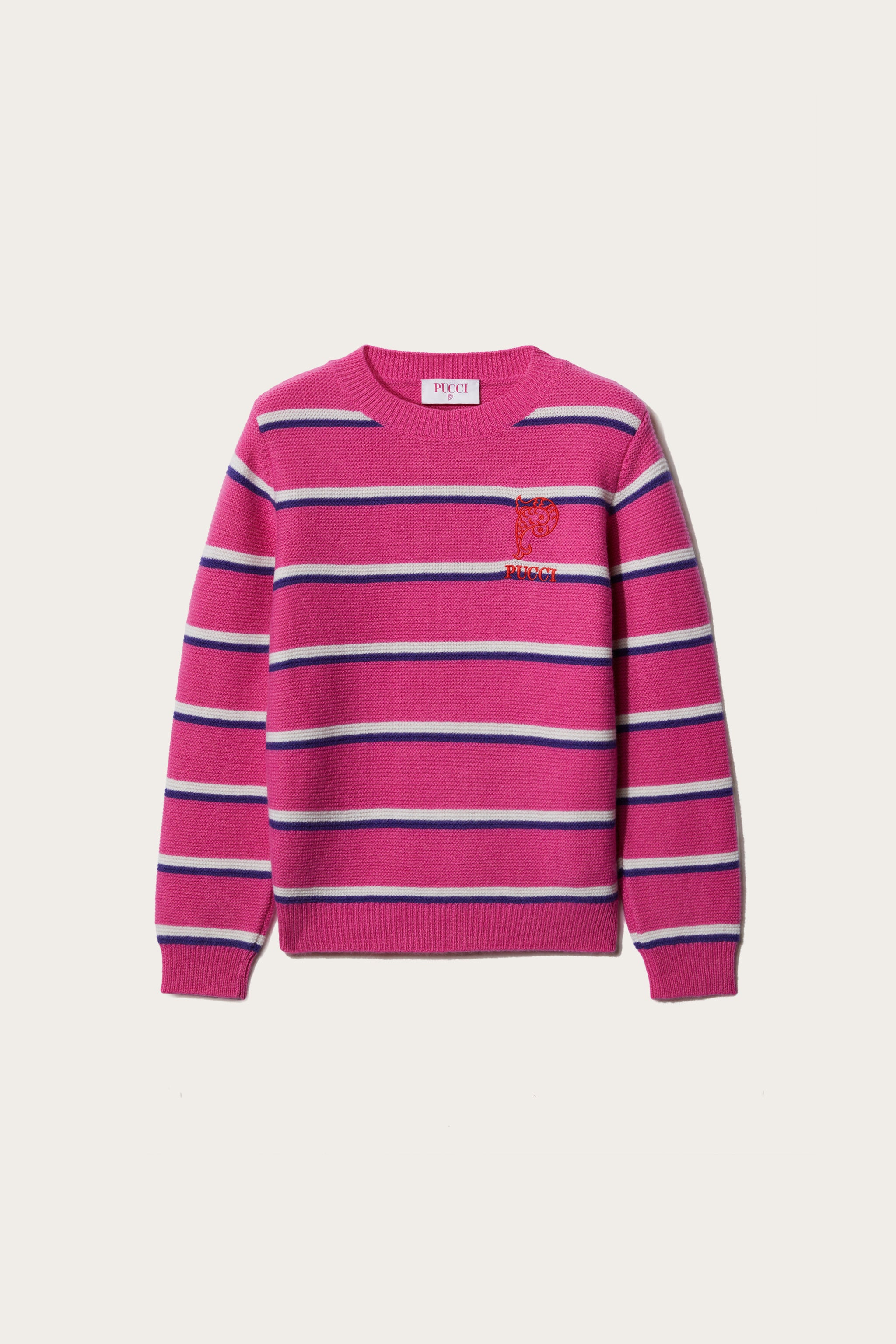 Pucci Logo-Embroidered Striped Sweater