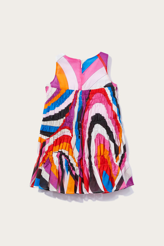 Iride-Print Smocked Dress