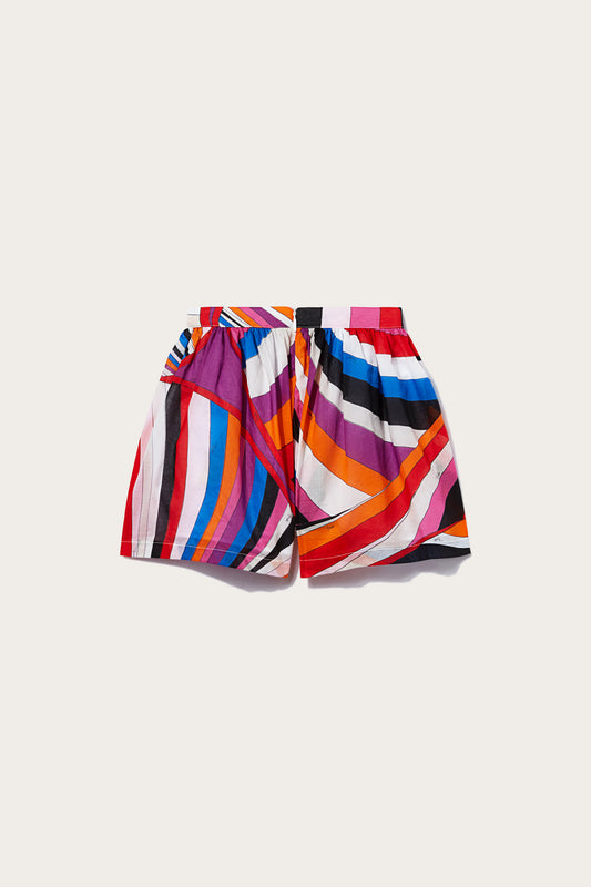 Iride-Print Cotton Shorts