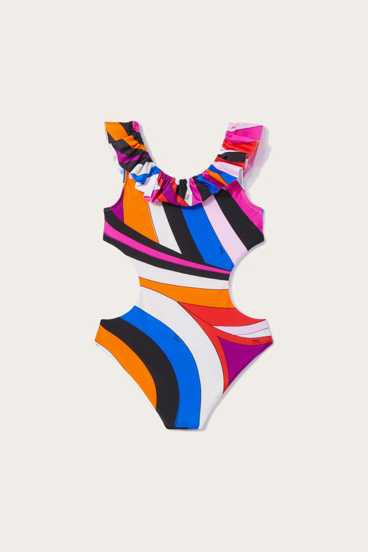 Iride-Print Swimsuit